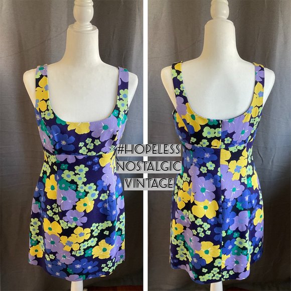 Vintage deadstock Laundry by Shelli Segal flower dress ASO Hilda Spellman - Picture 2 of 3